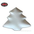 White Tree Shape Plastic Plate